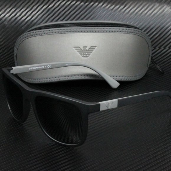 Emporio Armani Men's Matte Black Grey Sunglasses!